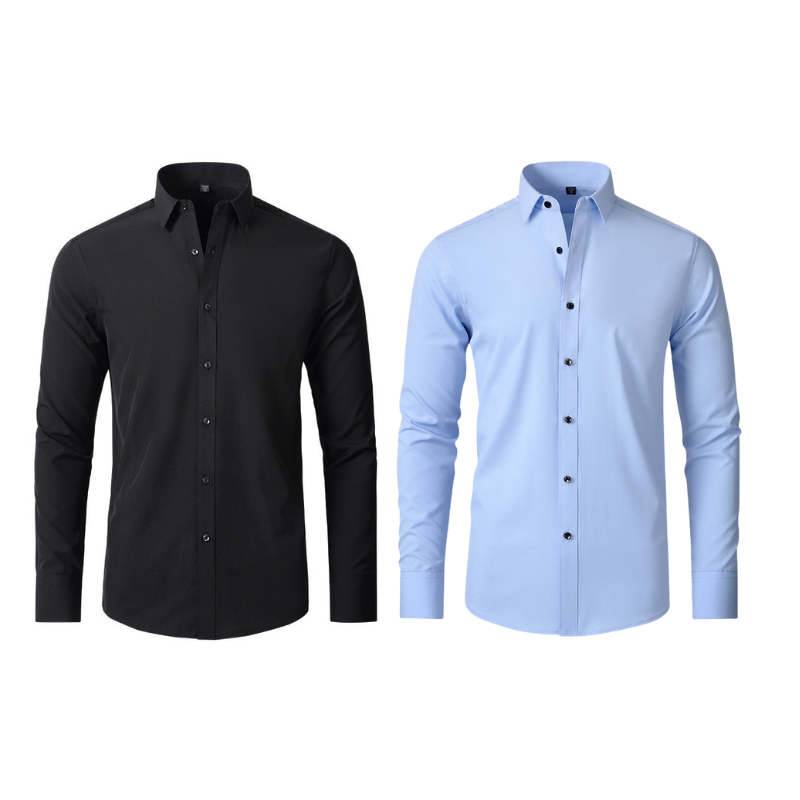 Pague 1 Leve 2 |  Camisa Social Ultra Tech Italian + Brinde Relogio Casual Luxo