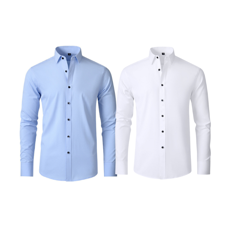 Pague 1 Leve 2 |  Camisa Social Ultra Tech Italian + Brinde Relogio Casual Luxo