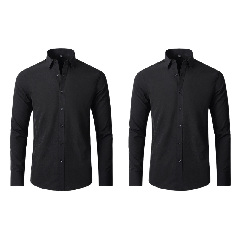 Pague 1 Leve 2 |  Camisa Social Ultra Tech Italian + Brinde Relogio Casual Luxo