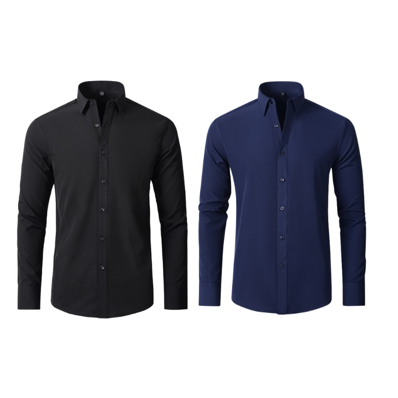 Pague 1 Leve 2 |  Camisa Social Ultra Tech Italian + Brinde Relogio Casual Luxo