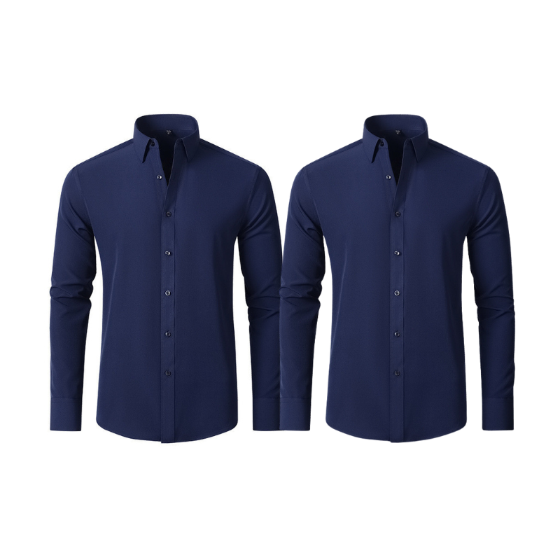 Pague 1 Leve 2 |  Camisa Social Ultra Tech Italian + Brinde Relogio Casual Luxo