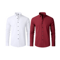 Pague 1 Leve 2 |  Camisa Social Ultra Tech Italian + Brinde Relogio Casual Luxo