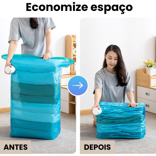 UltraCompress + Sacolas reutilizáveis - Reduza o volume em até 75%