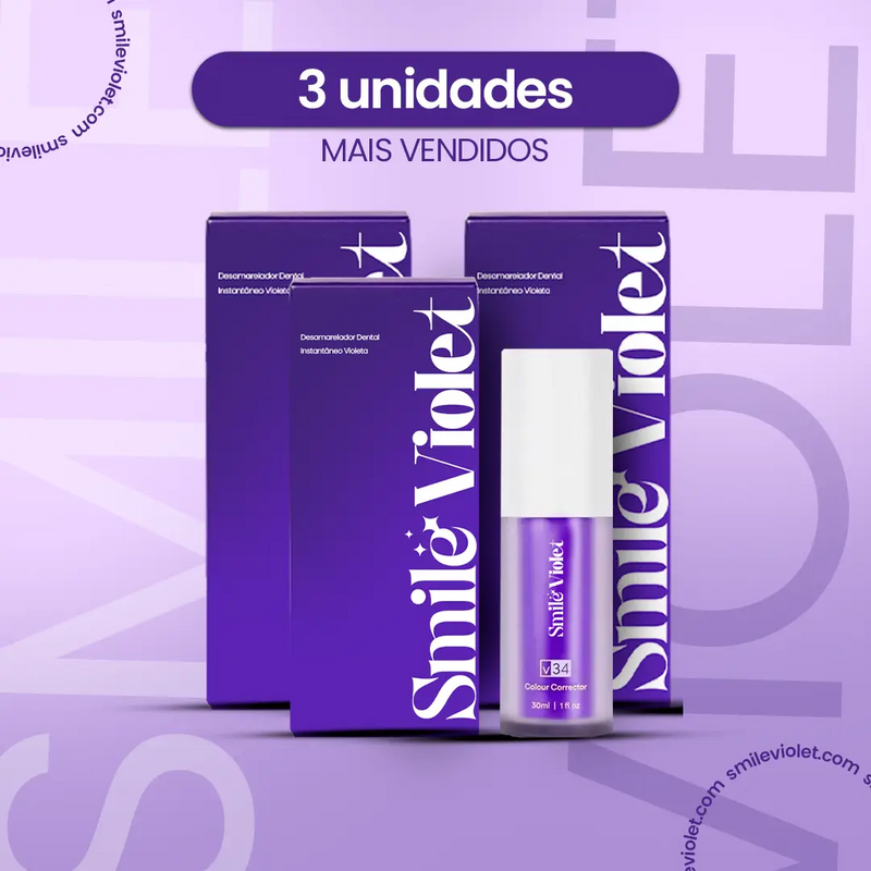 [COMPRE1 LEVE3] SmileKit V.34 - Clareador Dental Instantâneo Violet