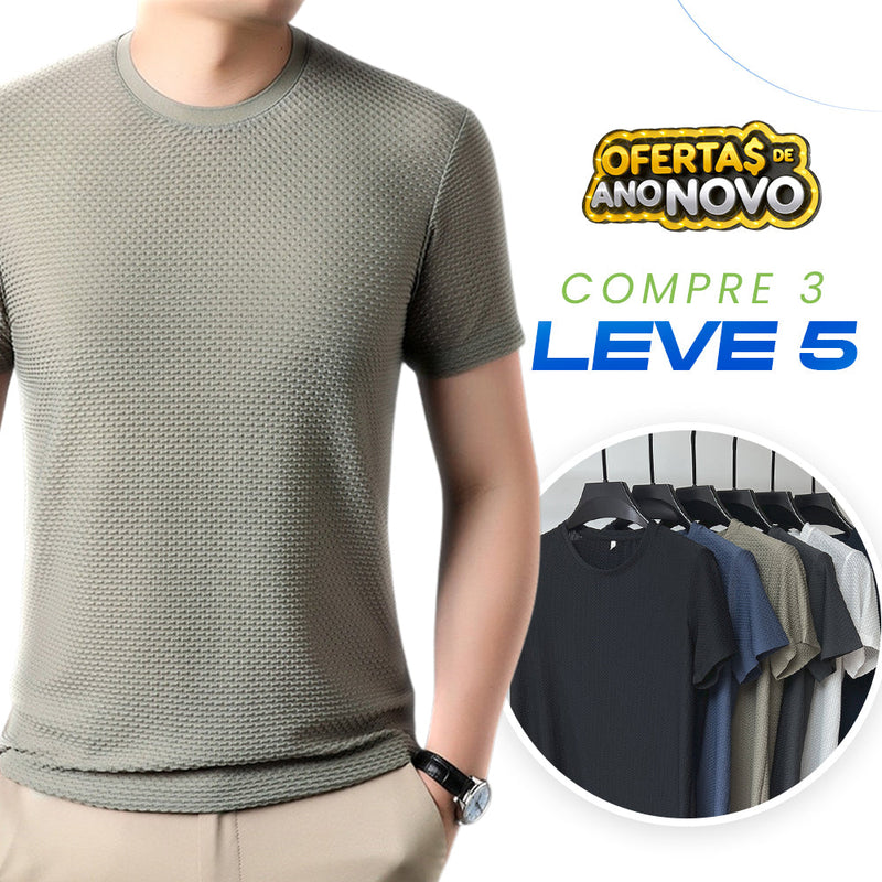 [PAGUE 3 LEVE 5] - Camisa em Seda Premium Minimal