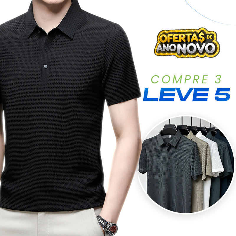 [KIT 5 CAMISA] - Polo Seda Premium Elegant Promoção