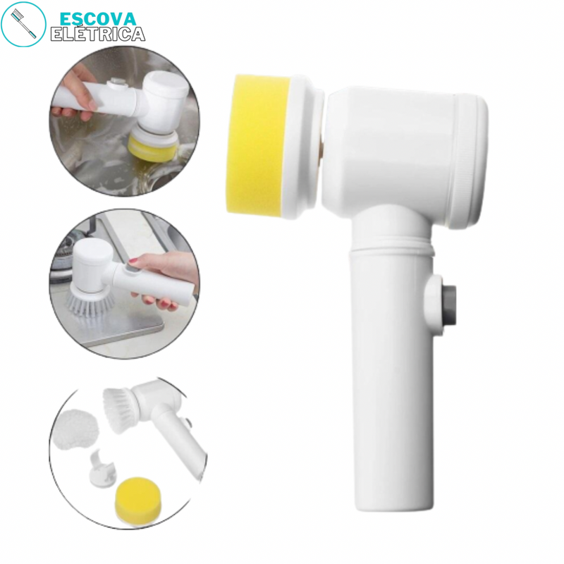 Escova Elétrica de Limpeza Portátil - (Compre 1 e Leve 2 + Brinde)