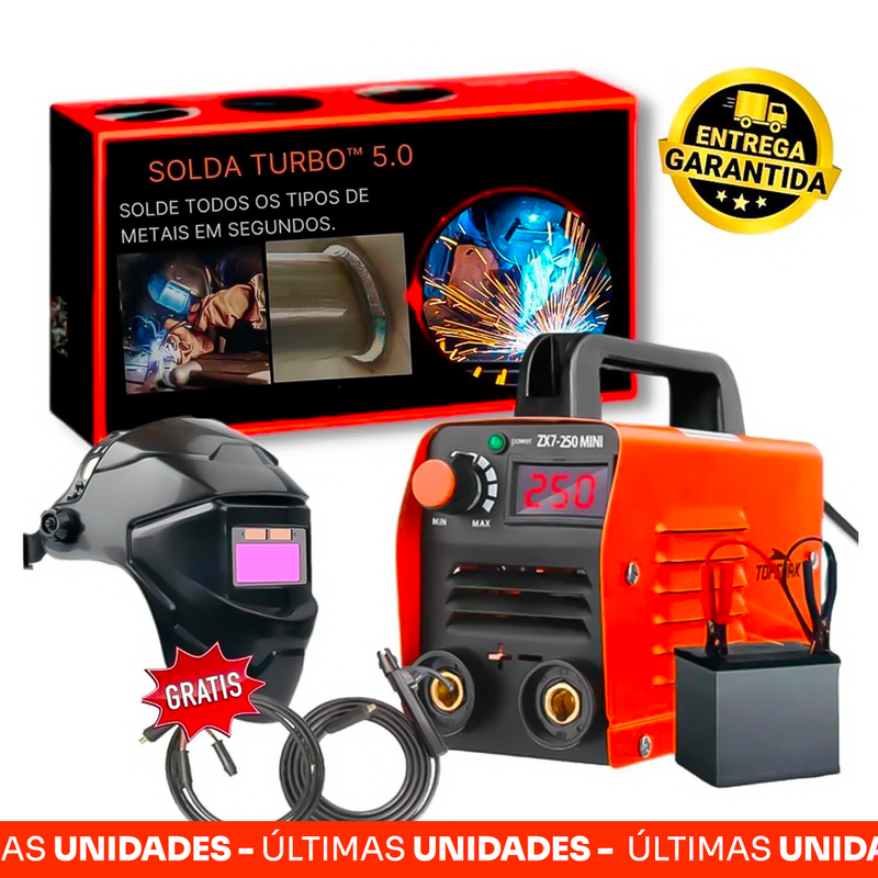 Kit Completo Máquina de Solda Turbo Weld™ + Capacete de Brinde [Pré Black-Friday]